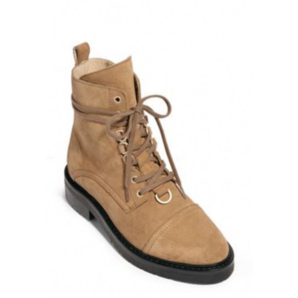AllSaints Women's Lira Hiker Suede Tan Brown Boots Size 37 EU 7 US